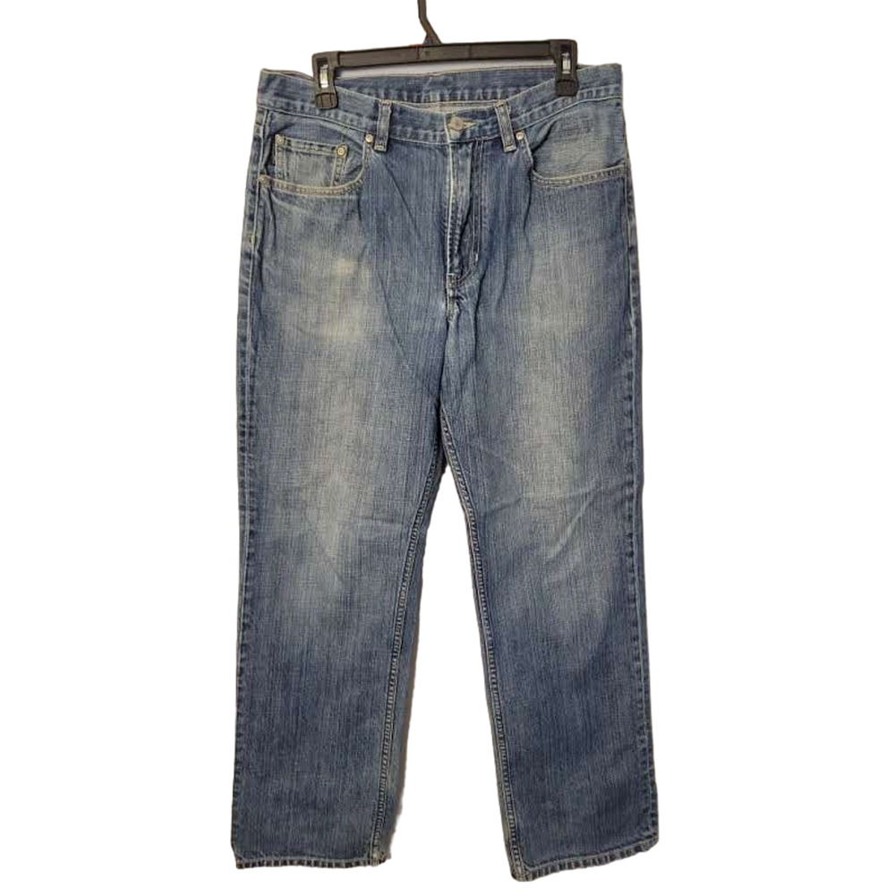 Structure Blue Jeans Straight Leg High Rise Medium Wash Men's Jeans Size 34